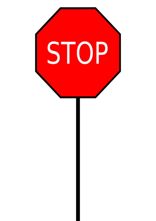 Stop signal area text sign clipart image