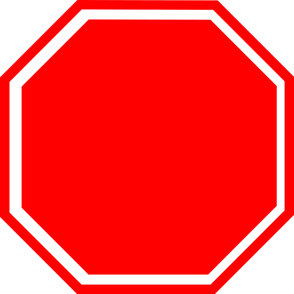 Stop signal blank sign clipart without logo