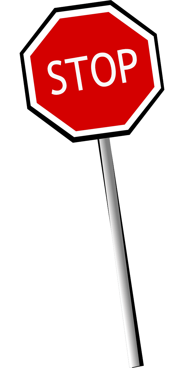 Stop signal halt road sign vector graphic clipart