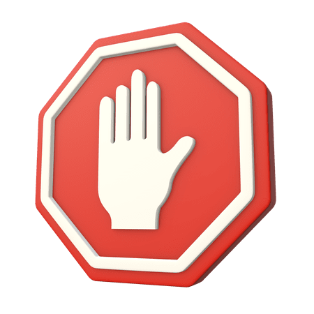 Stop signal hand sign in obj or blend format clipart clip art