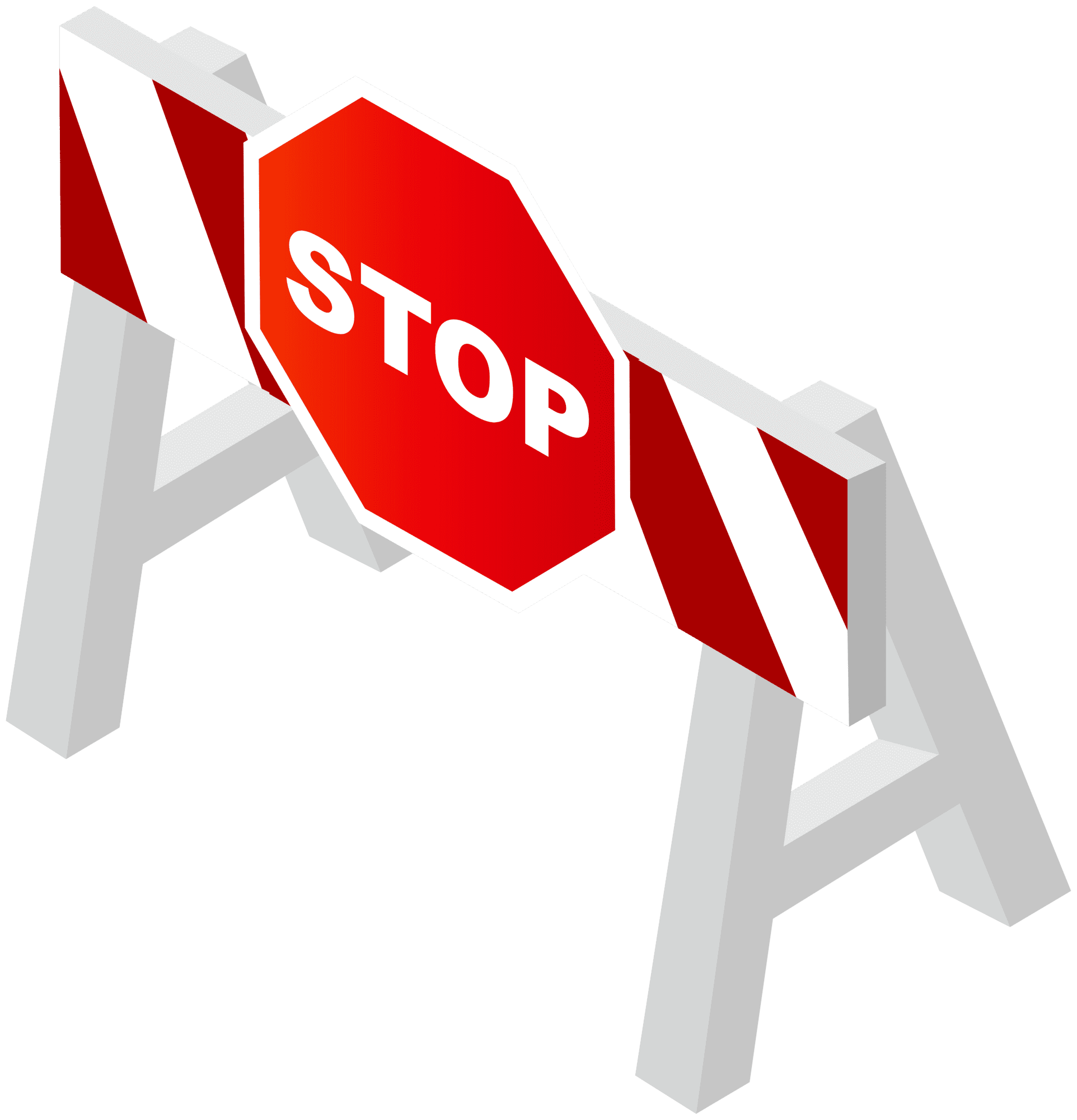 Stop signal road barricade clipart best free