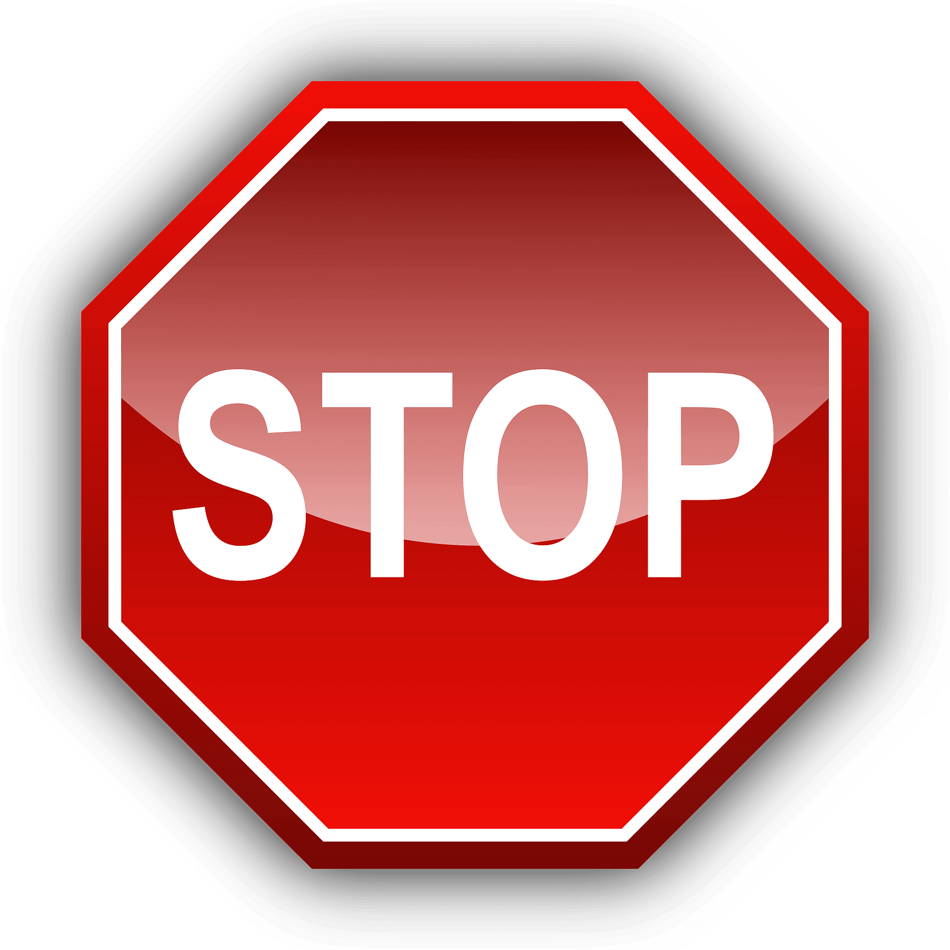Stop signal sign clipart transparent