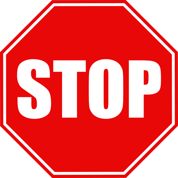 Stop signal sign clipart vector line 2