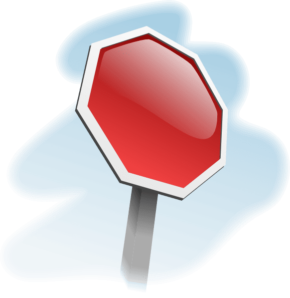 Stop signal sign clipart vector line 3