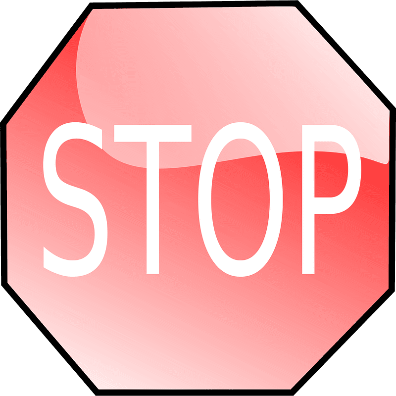 Stop signal sign clipart vector