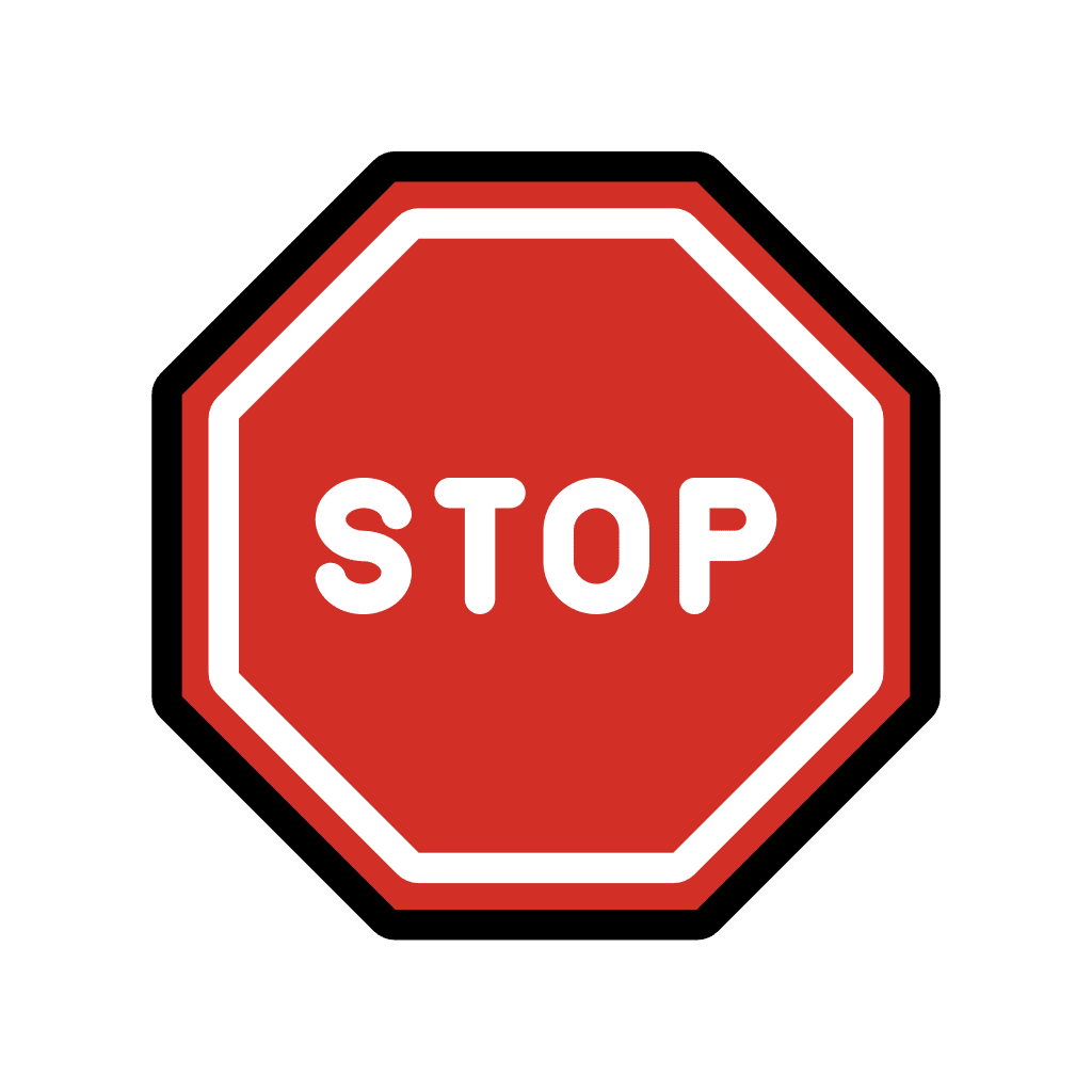 Stop signal sign emoji clipart free