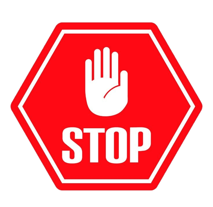 Stop signal sign images clipart