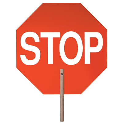 Stop signal traffic paddle sign aluminum safety clipart free