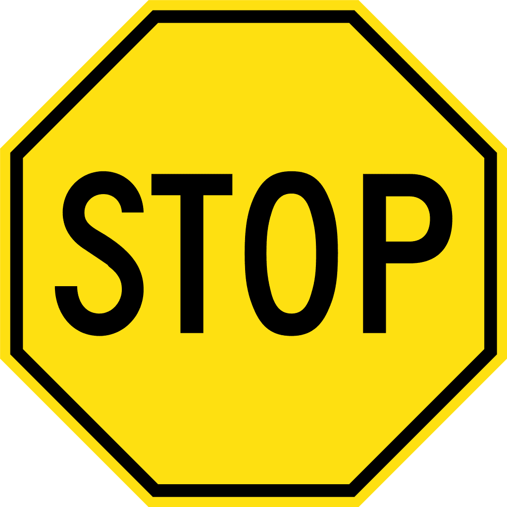 Stop signal yellow sign clipart photo