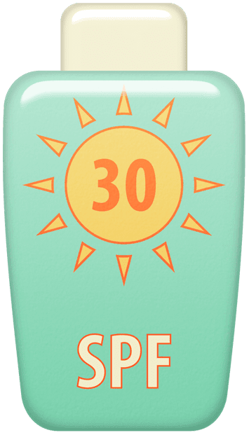 Sunscreen bottle cartoon clipart picture