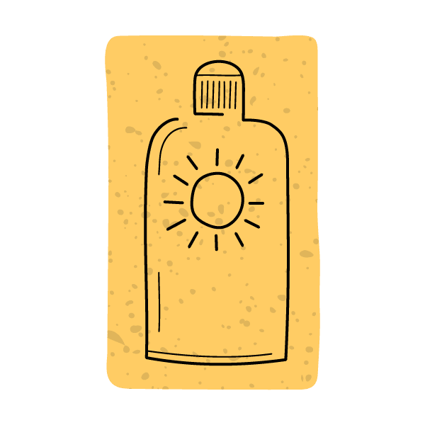 Sunscreen bottle graphic element clipart background