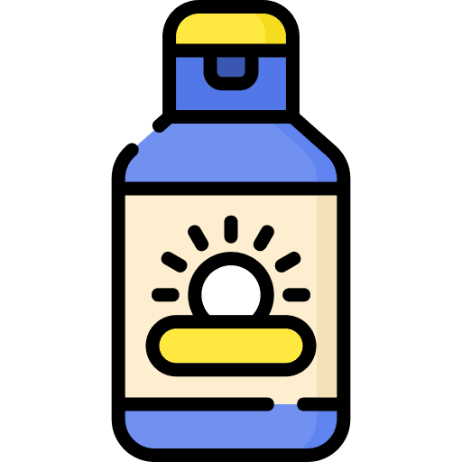 Sunscreen special lineal color clipart vector