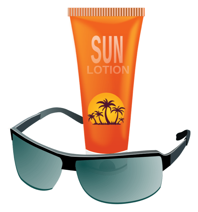 Sunscreen stay safe from sun and heat this summer the blog clipart background