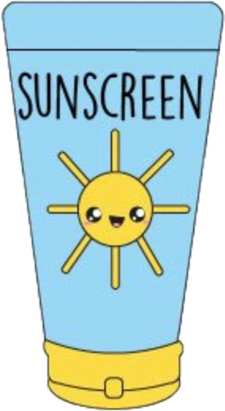 Sunscreen sticker challenge clipart background