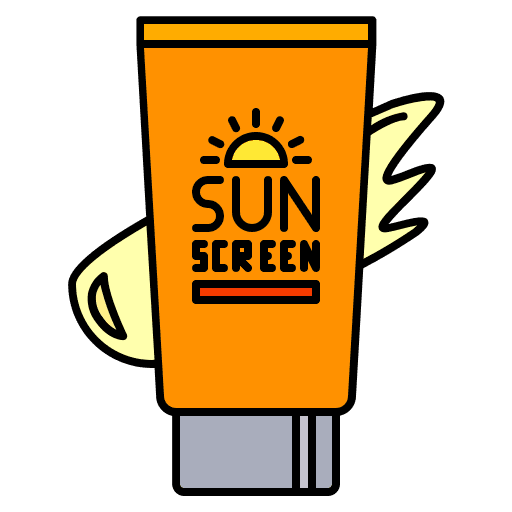 Sunscreen sun protection generic outline color clipart photo