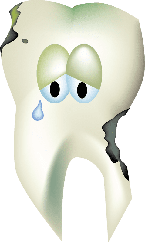 Teeth sad decaying tooth vector clipart image photo