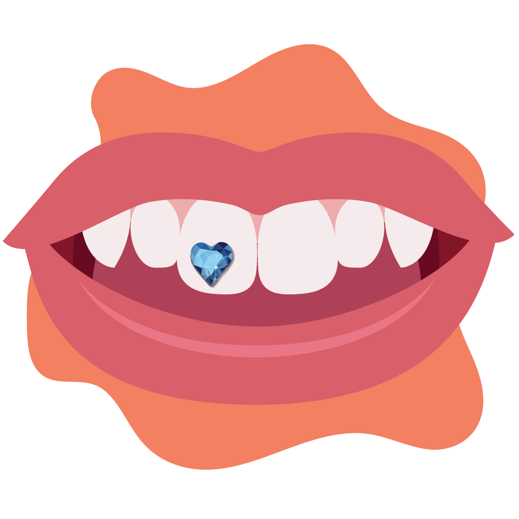 Teeth trend alert tooth gems clipart vector