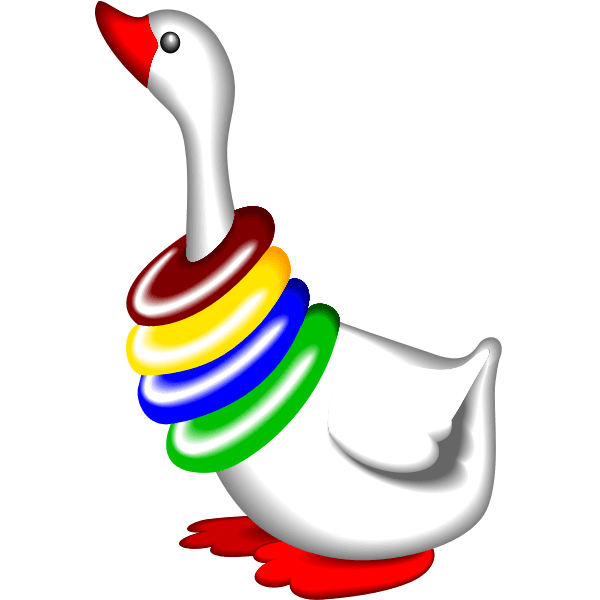 Vector drawing of goose clipart